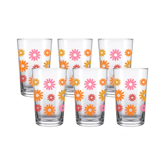 521057 COPO DE VIDRO HAUSKRAFT FLOR 190ML C/6PCS CPLG-095 - comprar online