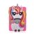 CAPA IPAD MINI 1 2 3 APPLE TRASEIRA DE SILICONE UNICÓRNIO 3D ROSA (UNICORN RAINBOW)