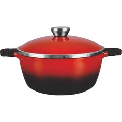 Caçarola com Tampa MTA Proteus Gourmet em Alumínio Vermelho