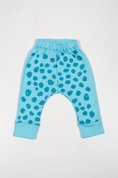 Pantalón de bebe LUNAR celeste