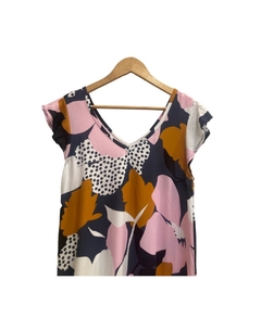 Vestido POMA rosa y mostaza - comprar online