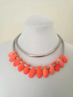 Collar MING naranja - Puntos en el espacio
