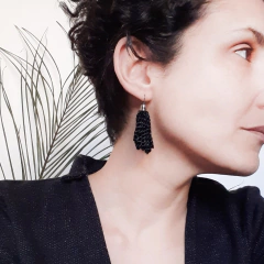 Aro CADENA corto negro - comprar online
