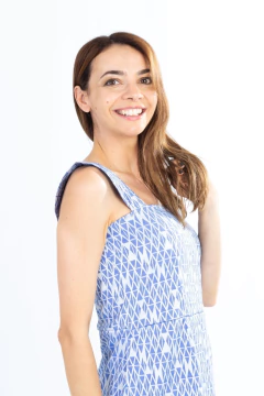 Vestido SNAP azul - tienda online