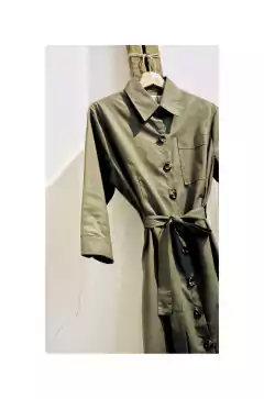 Vestido CAMISERO verde - comprar online
