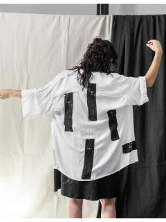 Kimono KIATO monocopia negro blanco - comprar online