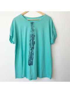 Remera Emilia monocopia aqua - comprar online