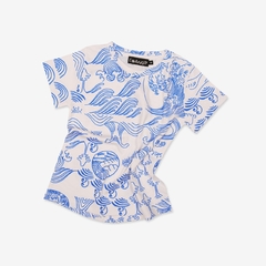 Remera OLAS azul - comprar online