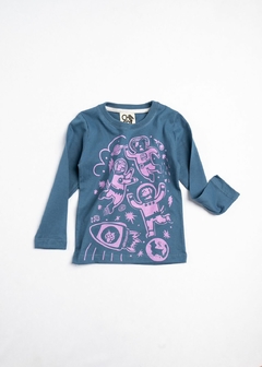 Remera ASTRO PERROS azul - comprar online