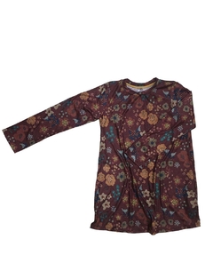 Vestido EVASE lanilla flores bordo chicas - comprar online