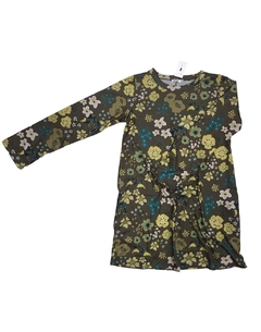 Vestido EVASE lanilla flores verdes chicas en internet
