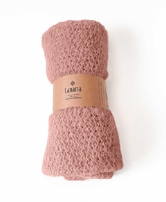 Cuello MOHAIR rosa viejo