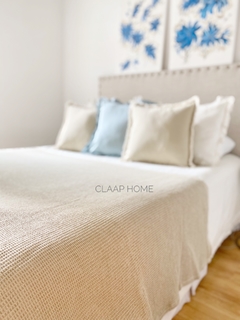 Manta pie de cama Kate beige ~