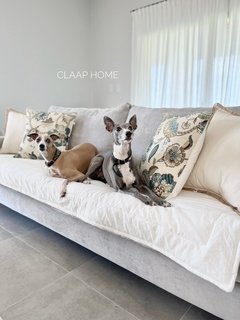 Pillow Gris perla y blanco ~