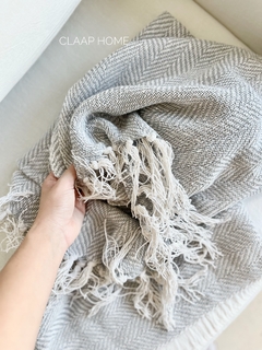 Manta sillonera Greta gris ~ - comprar online