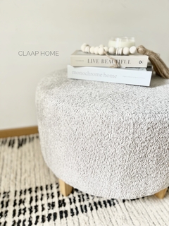 Puff boucle gris perla en internet