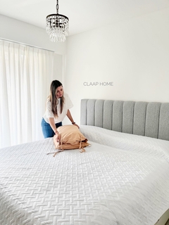 cobertor de cama Ocean blanco queen ~
