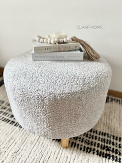 Puff boucle gris perla - CLAAP Home