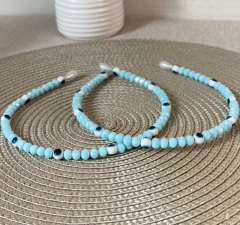 Tiara Olho Grego Azul - Nó De Menina
