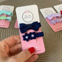 Dupla Hair Clips Florzinha - Nó De Menina