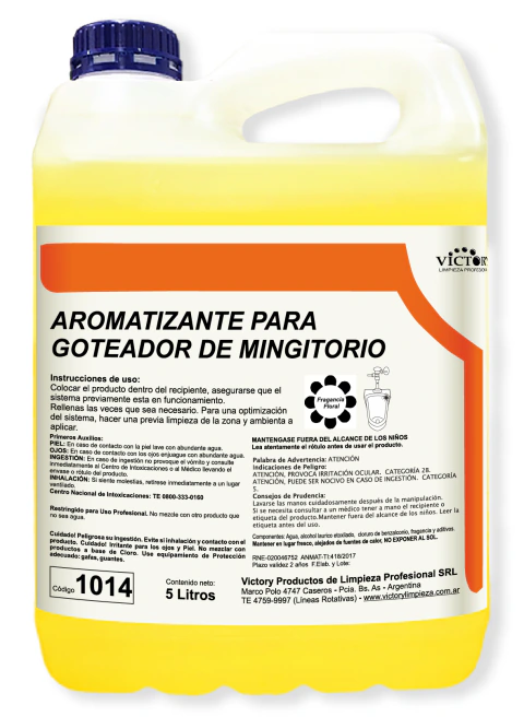 Aromatizante Goteador de mingitorio x5 L