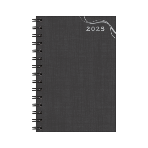 Agenda Diária 2025 Granada 13,8 x 20,0cm Preto Redoma - comprar online