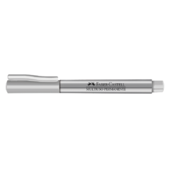 Marcador Multiuso Permanente 1,0mm Prata Faber Castell