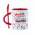 Caneca de cerâmica colorida com colher 325ml - Dia dos Namorados - loja online