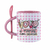 Caneca de cerâmica colorida com colher 325ml - Dia dos Avós - loja online