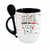 Caneca de cerâmica colorida abaulada com colher 325ml - Dia dos Namorados - comprar online