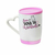 Caneca de cerâmica com alça de coração com tampa de silicone 365ml - Dia dos Namorados - loja online