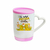 Caneca de cerâmica com alça de coração com tampa de silicone 365ml - Dia dos Namorados - NZ Design