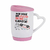 Caneca de cerâmica com alça de coração com tampa de silicone 365ml - Dia dos Namorados