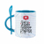 Caneca de cerâmica colorida com colher 325ml - Dia dos Namorados - NZ Design