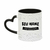 Caneca de cerâmica com alça de coração 325ml - Com nome - NZ Design