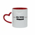 Caneca de cerâmica com alça de coração 325ml - Com nome na internet
