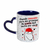 Caneca de cerâmica com alça de coração 325ml - Dia dos Namorados - loja online