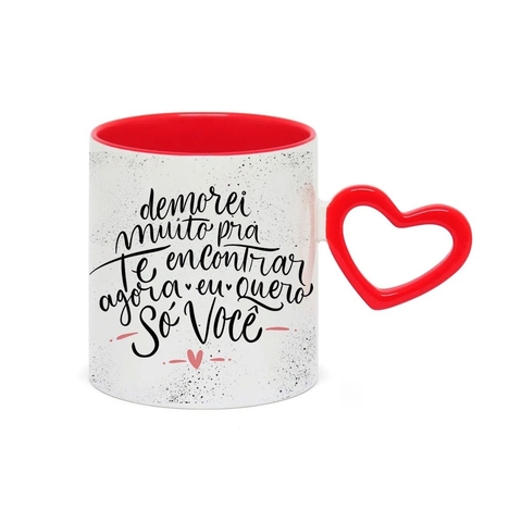 Caneca de cerâmica com coração 325ml - comprar online