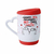 Caneca de cerâmica com alça de coração com tampa de silicone 365ml - Dia dos Namorados na internet