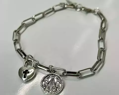 Pulseira Nossa Senhora Aparecida Aço Inox