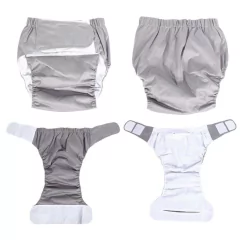 Pañal para adulto, reutilizable, ajustable y con tela de botellas plásticas recicladas; incluye inserciones absorbentes en internet