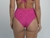 Ribbed Pink High-Waisted Bikini Bottom - buy online