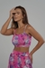 Top de Bikini de Tirantes Estampado con Plumas de Colores