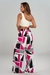 Pantalón Palazzo Zete con Estampado Rosa - Aleccra