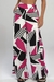 Pantalón Palazzo Zete con Estampado Rosa - comprar online
