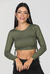 Recortada Fruncida Verde Oliva - comprar online