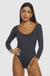 Traje de Baño Azul Marino de Manga 3/4 - comprar online
