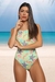 Deep Sea Print Halter Swimsuit
