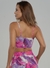 Top de Bikini de Tirantes Estampado con Plumas de Colores - comprar online