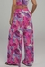 Pantalón Palazzo Estampado de Plumas Coloridas en Tejido Fluity - comprar online